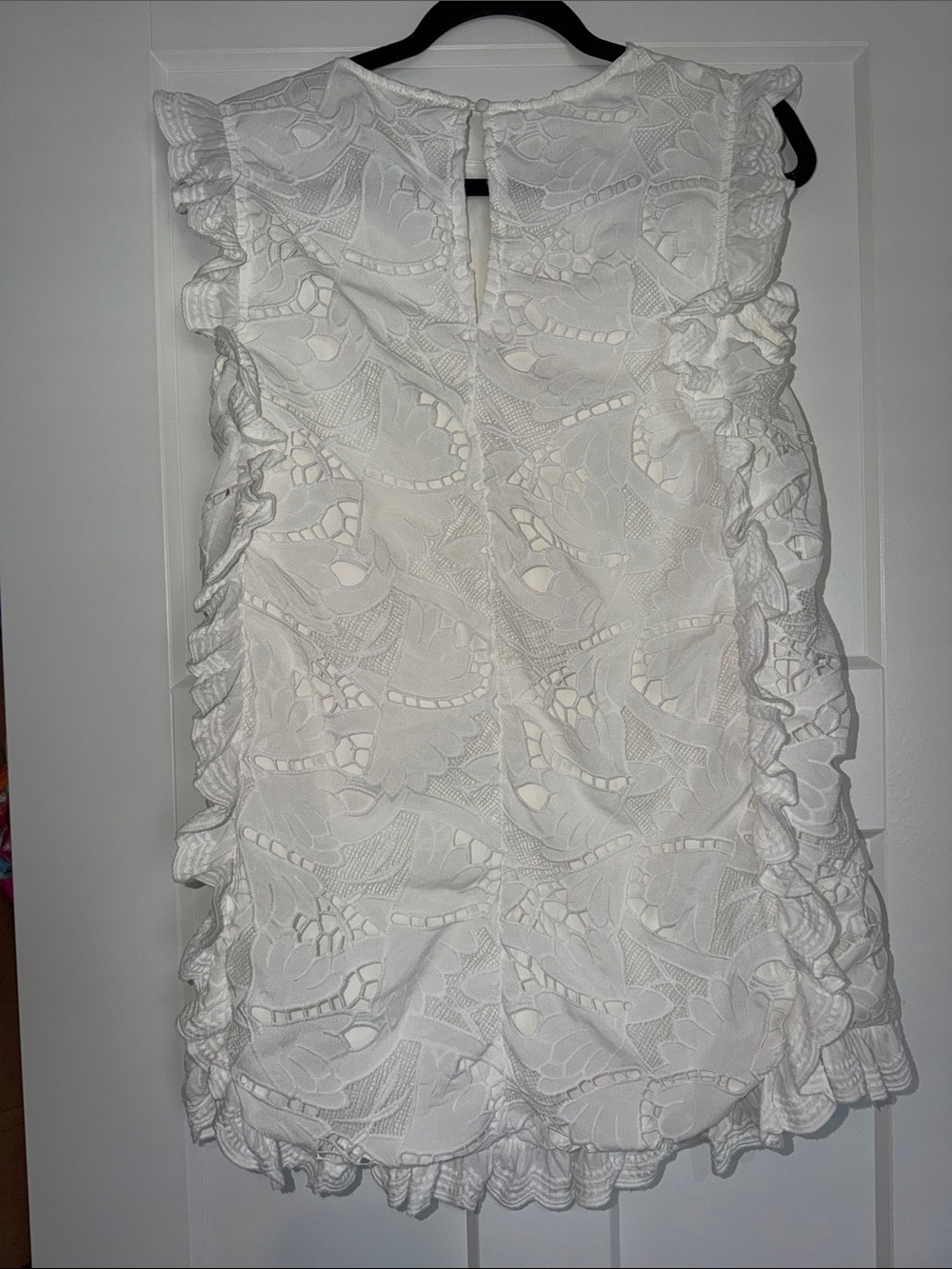 TCEC White Lace Ruffle Mini Dress - Picture 2 of 5